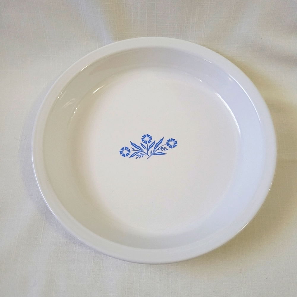 Vintage Blue Cronflower Corning Ware Pie Plate